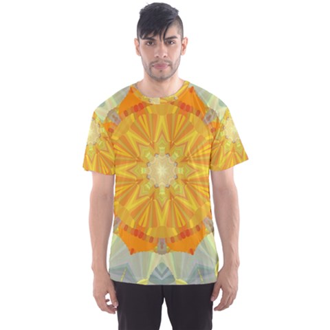 Sunshine Sunny Sun Abstract Yellow Men s Sport Mesh T-shirt by Ravend