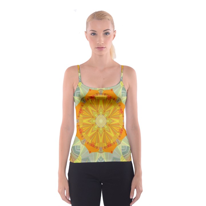 Sunshine Sunny Sun Abstract Yellow Spaghetti Strap Top