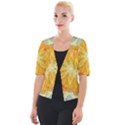 Sunshine Sunny Sun Abstract Yellow Cropped Button Cardigan View1