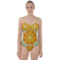 Sunshine Sunny Sun Abstract Yellow Sweetheart Tankini Set by Ravend