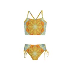 Sunshine Sunny Sun Abstract Yellow Girls  Tankini Swimsuit by Ravend