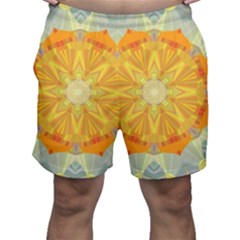 Sunshine Sunny Sun Abstract Yellow Men s Shorts by Ravend