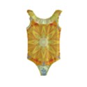 Sunshine Sunny Sun Abstract Yellow Kids  Frill Swimsuit View1