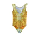 Sunshine Sunny Sun Abstract Yellow Kids  Frill Swimsuit View2