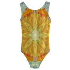 Sunshine Sunny Sun Abstract Yellow Kids  Cut-out Back One Piece Swimsuit by Ravend