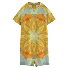 Sunshine Sunny Sun Abstract Yellow Kids  Boyleg Half Suit Swimwear by Ravend