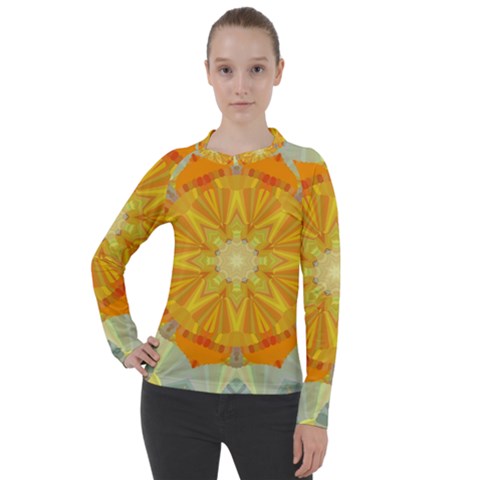 Sunshine Sunny Sun Abstract Yellow Women s Pique Long Sleeve T-shirt by Ravend