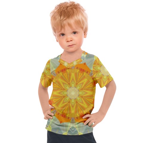 Sunshine Sunny Sun Abstract Yellow Kids  Sports T-shirt by Ravend