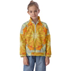 Sunshine Sunny Sun Abstract Yellow Kids  Half Zip Hoodie