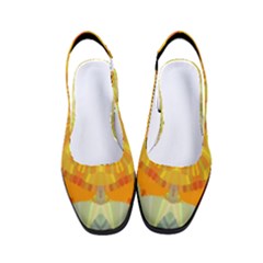 Sunshine Sunny Sun Abstract Yellow Women s Classic Slingback Heels by Ravend