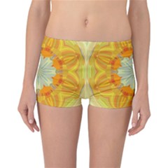 Sunshine Sunny Sun Abstract Yellow Reversible Boyleg Bikini Bottoms by Ravend