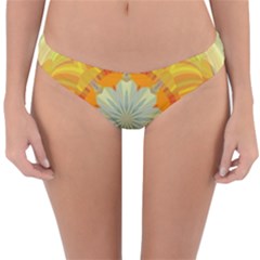 Sunshine Sunny Sun Abstract Yellow Reversible Hipster Bikini Bottoms by Ravend