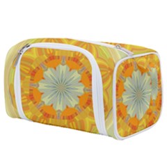 Sunshine Sunny Sun Abstract Yellow Toiletries Pouch by Ravend