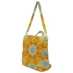 Sunshine Sunny Sun Abstract Yellow Crossbody Backpack by Ravend