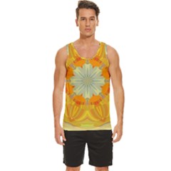 Sunshine Sunny Sun Abstract Yellow Men s Wide Collar Tank Top by Ravend