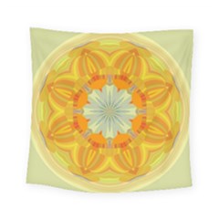 Sunshine Sunny Sun Abstract Yellow Square Tapestry (small)