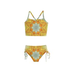 Sunshine Sunny Sun Abstract Yellow Girls  Tankini Swimsuit by Ravend