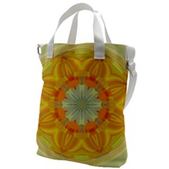 Sunshine Sunny Sun Abstract Yellow Canvas Messenger Bag by Ravend