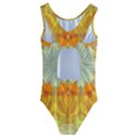 Sunshine Sunny Sun Abstract Yellow Kids  Cut-Out Back One Piece Swimsuit View2