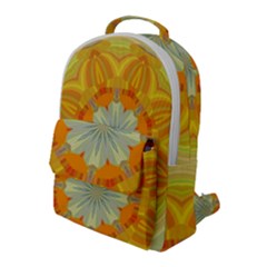 Sunshine Sunny Sun Abstract Yellow Flap Pocket Backpack (large) by Ravend