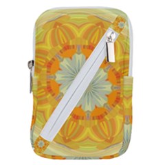 Sunshine Sunny Sun Abstract Yellow Belt Pouch Bag (large) by Ravend