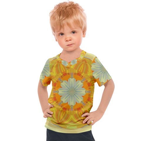 Sunshine Sunny Sun Abstract Yellow Kids  Sports T-shirt by Ravend