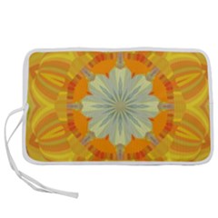 Sunshine Sunny Sun Abstract Yellow Pen Storage Case (m) by Ravend