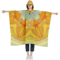 Sunshine Sunny Sun Abstract Yellow Women s Hooded Rain Ponchos by Ravend