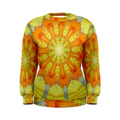 Sunshine-sunny-sun-abstract-yellow - Women s Sweatshirt by Ravend