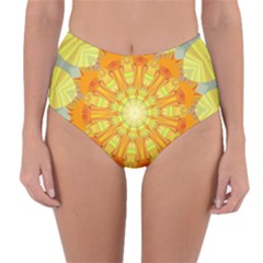 Sunshine-sunny-sun-abstract-yellow - Reversible High-waist Bikini Bottoms by Ravend