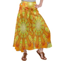 Sunshine-sunny-sun-abstract-yellow - Women s Satin Palazzo Pants by Ravend