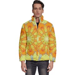 Sunshine-sunny-sun-abstract-yellow - Men s Puffer Bubble Jacket Coat by Ravend