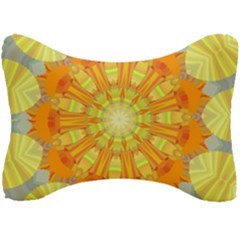 Sunshine-sunny-sun-abstract-yellow - Seat Head Rest Cushion by Ravend