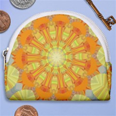 Sunshine-sunny-sun-abstract-yellow - Horseshoe Style Canvas Pouch by Ravend