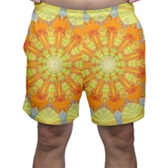 Sunshine-sunny-sun-abstract-yellow - Men s Shorts by Ravend