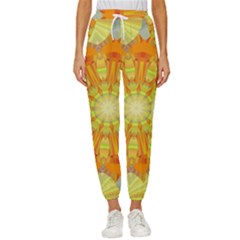 Sunshine-sunny-sun-abstract-yellow - Women s Cropped Drawstring Pants by Ravend