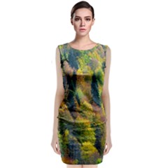 Forest Trees Leaves Fall Autumn Nature Sunshine Classic Sleeveless Midi Dress by Ravend