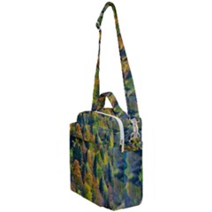 Forest Trees Leaves Fall Autumn Nature Sunshine Crossbody Day Bag by Ravend