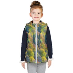 Forest Trees Leaves Fall Autumn Nature Sunshine Kids  Hooded Puffer Vest