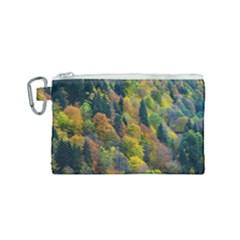 Forest Trees Leaves Fall Autumn Nature Sunshine Canvas Cosmetic Bag (small) by Ravend