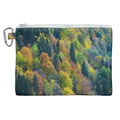 Forest Trees Leaves Fall Autumn Nature Sunshine Canvas Cosmetic Bag (xl) by Ravend