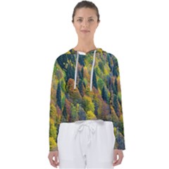 Forest Trees Leaves Fall Autumn Nature Sunshine Women s Slouchy Sweat by Ravend