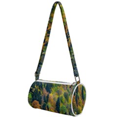 Forest Trees Leaves Fall Autumn Nature Sunshine Mini Cylinder Bag by Ravend