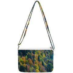 Forest Trees Leaves Fall Autumn Nature Sunshine Double Gusset Crossbody Bag by Ravend