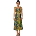 Forest Trees Leaves Fall Autumn Nature Sunshine Tie-Strap Tiered Midi Chiffon Dress View1