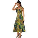 Forest Trees Leaves Fall Autumn Nature Sunshine Tie-Strap Tiered Midi Chiffon Dress View2