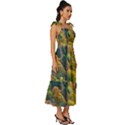 Forest Trees Leaves Fall Autumn Nature Sunshine Tie-Strap Tiered Midi Chiffon Dress View3