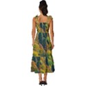 Forest Trees Leaves Fall Autumn Nature Sunshine Tie-Strap Tiered Midi Chiffon Dress View4