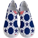 Patriotic Symbolic Red White Blue Women s Lightweight Slip Ons View1