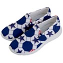 Patriotic Symbolic Red White Blue Women s Lightweight Slip Ons View2